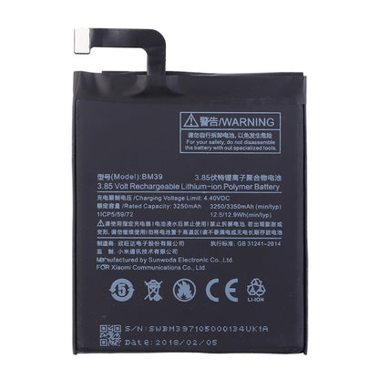 BM39 3250mAh pour batterie Li-Polymère Xiaomi Mi 6