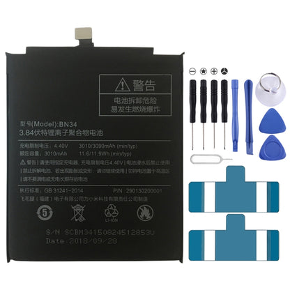 Batterie Li-polymère BN34 3010mAh pour Xiaomi Redmi 5A