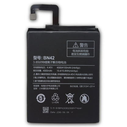 BN42 4000mAh pour batterie Li-Polymère Xiaomi Redmi 4