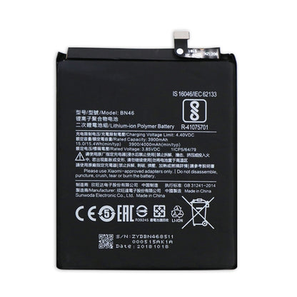 Batterie Li-Polymère BN46 3900mAh pour Xiaomi Redmi 7 / Redmi Note 6 / Redmi Note 8 / Redmi Note 8T