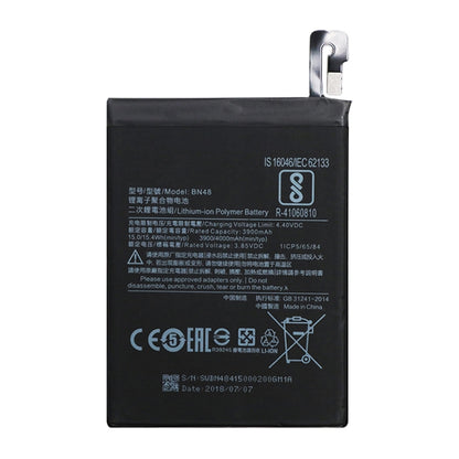 Batterie Li-polymère BN48 3900mAh pour Xiaomi Redmi Note 6 Pro