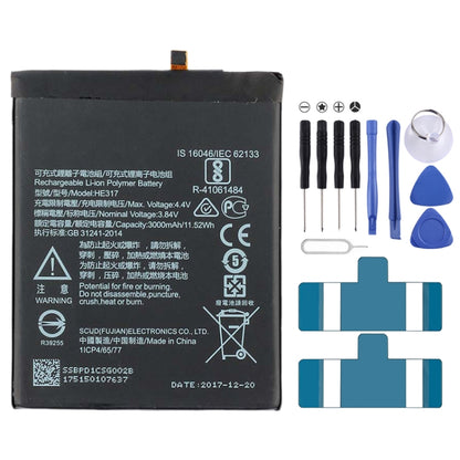 Batterie polymère Li-ion HEX17 pour Nokia 6 TA-1000 TA-1003 TA-1021 TA-1025 TA-1033 TA-1039