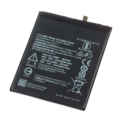 Batterie polymère Li-ion HEX17 pour Nokia 6 TA-1000 TA-1003 TA-1021 TA-1025 TA-1033 TA-1039