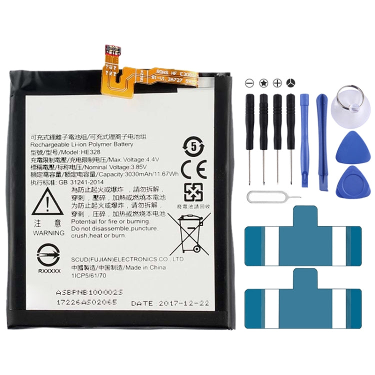 HE328 pour batterie polymère Li-ion Nokia 8