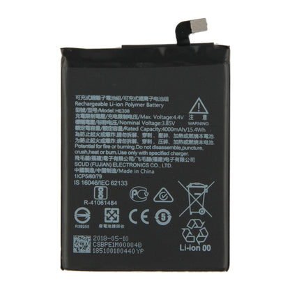 HE338 pour batterie polymère Li-ion Nokia 2 TA-1029/DS