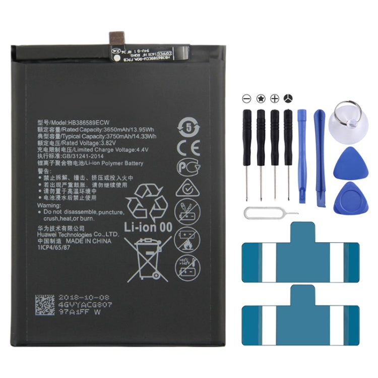 Batterie polymère Li-ion HB386589ECW pour Huawei Honor 8X/P10 Plus/Mate20 Lite/Nova 3/Honor Play/Nova 4