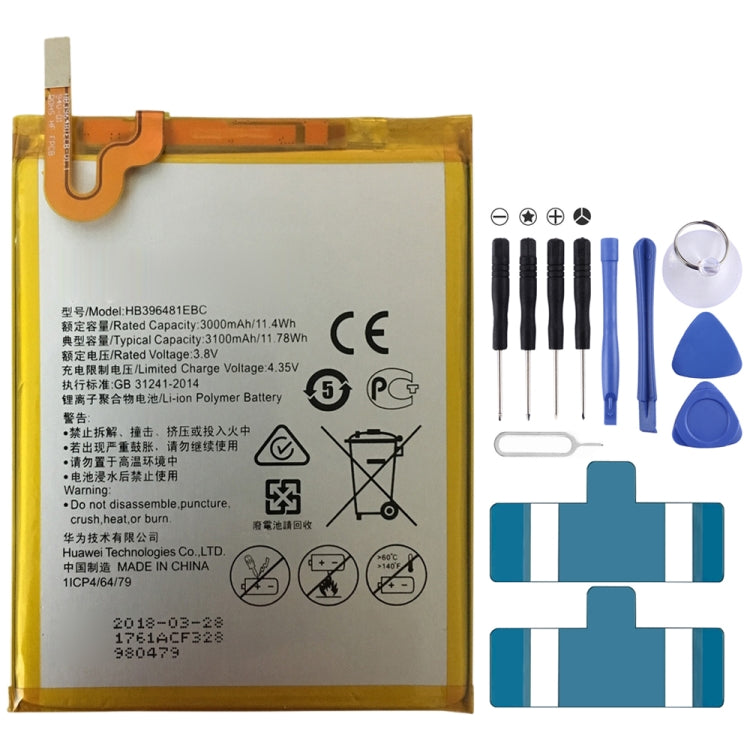 Batterie polymère Li-ion HB396481EBC pour Huawei Ascend G7 Plus/Honor 5X/G8/G8X/RIO L03-UL00TL00AL00