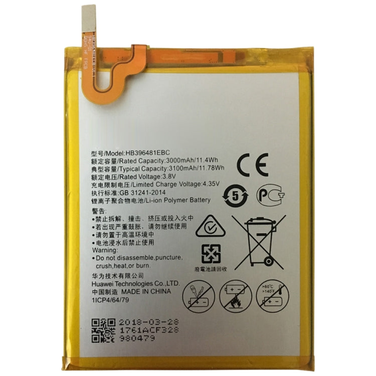 Batterie polymère Li-ion HB396481EBC pour Huawei Ascend G7 Plus/Honor 5X/G8/G8X/RIO L03-UL00TL00AL00