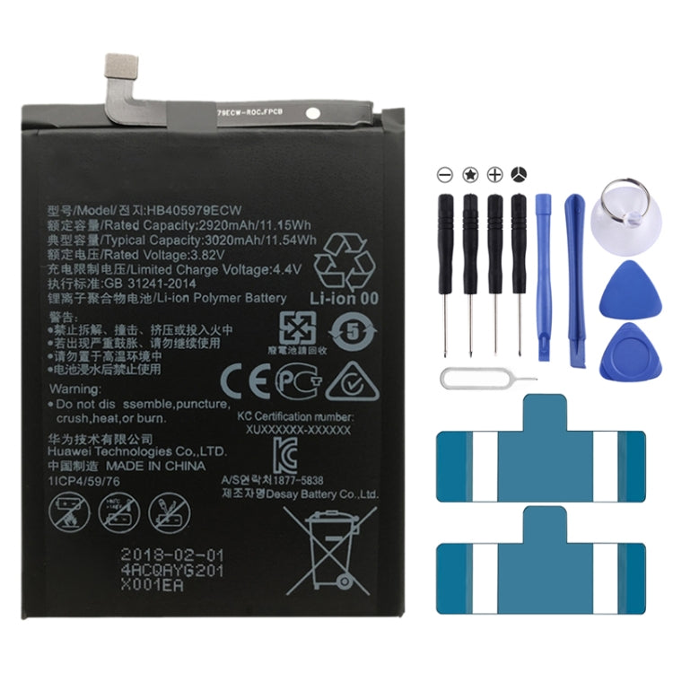 Batterie polymère Li-ion HB405979ECW pour Huawei Nova / Enjoy 6S / Honor 6C / Y5 2017 / P9 Lite