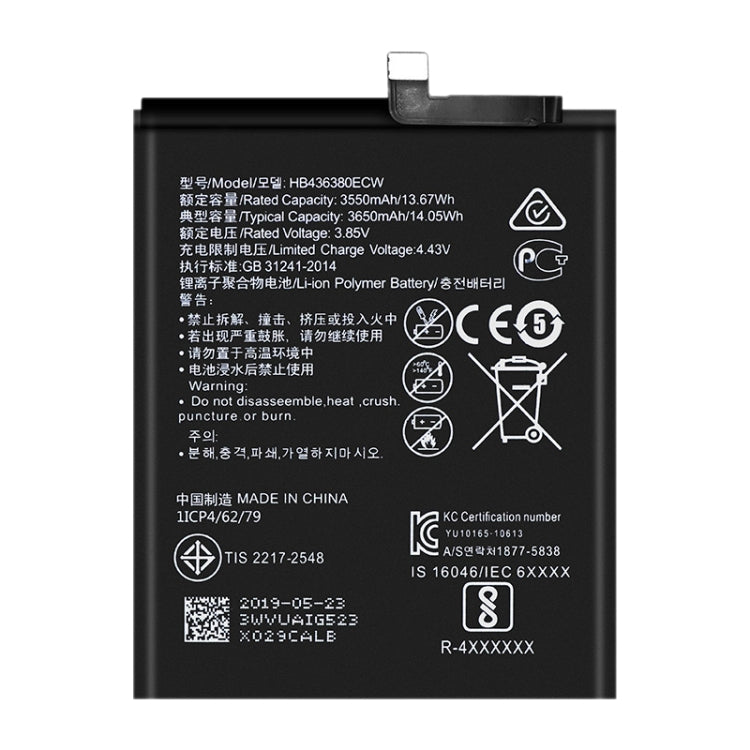 HB436380ECW pour batterie Li-ion polymère Huawei P30