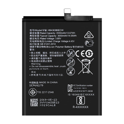 HB436380ECW pour batterie Li-ion polymère Huawei P30
