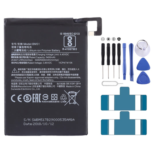 5400mAh BM51 pour batterie Li-Polymère Xiaomi Mi Max 3