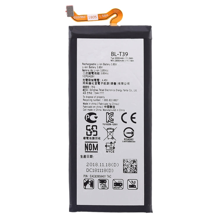 3000mAh BL-T39 pour batterie Li-Polymère LG G7 ThinQ