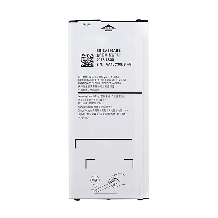 Batterie Li-ion rechargeable 2900 mAh pour Galaxy A5 (2016), A510F, A510F/DS, A510FD, A510M, A510M/DS, A510Y