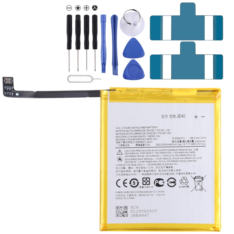 Pour Motorola Moto G7 Play / One (P30 Play) / Moto G7 XT1952 3000mAh batterie Li-Ion de remplacement JE40