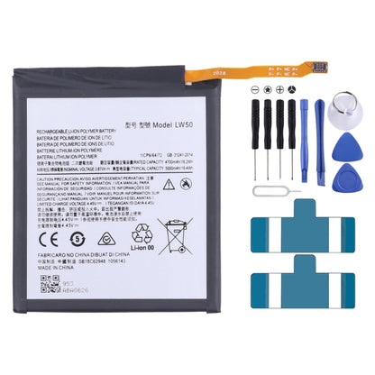 Pour Motorola Edge + 5000mAh batterie li-polymère de remplacement LW50