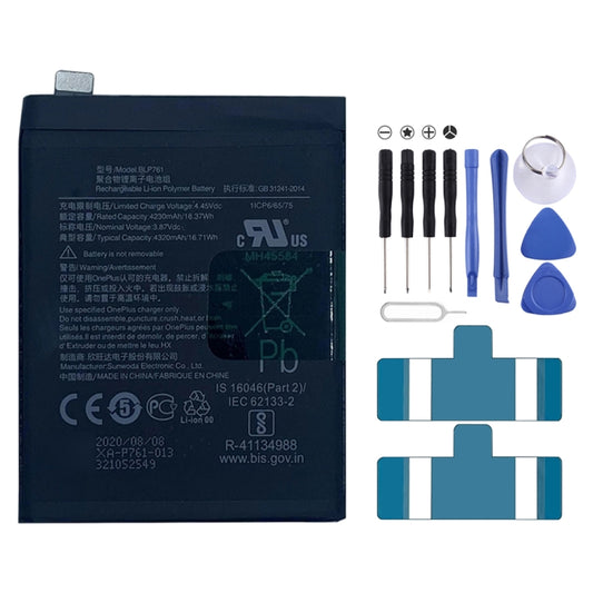 4320mAh BLP761 pour batterie polymère Li-ion OnePlus 8