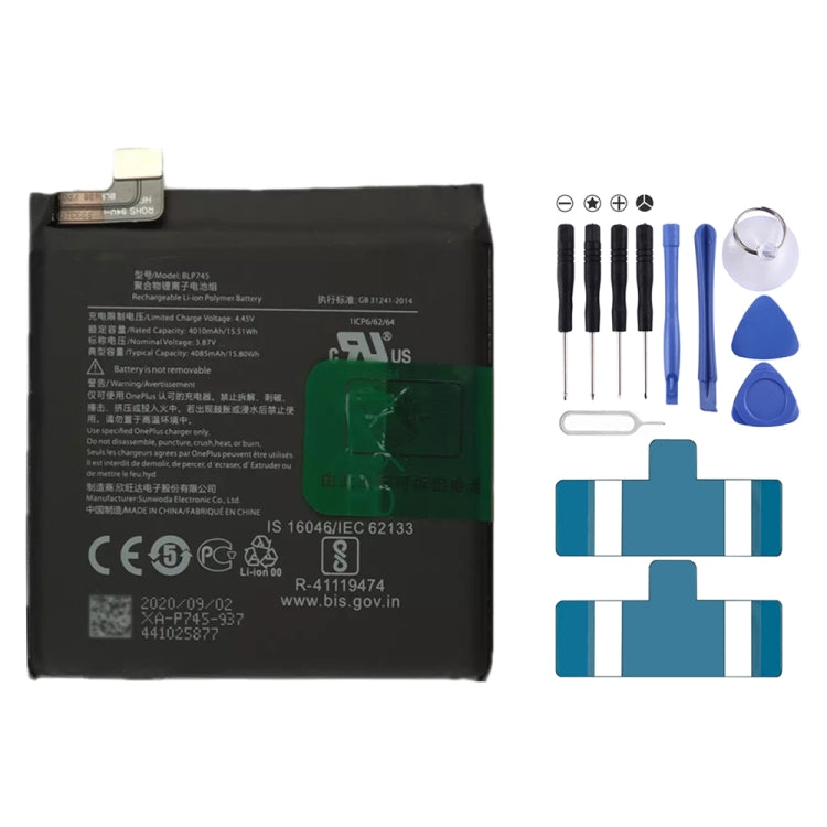 4000mAh BLP745 pour batterie polymère Li-ion OnePlus 7T Pro