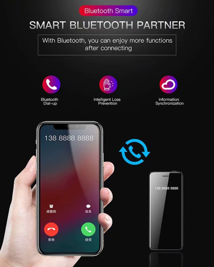 Écran tactile de 2,4 pouces, MTK6261D, prise en charge Bluetooth, FM, GSM, double SIM