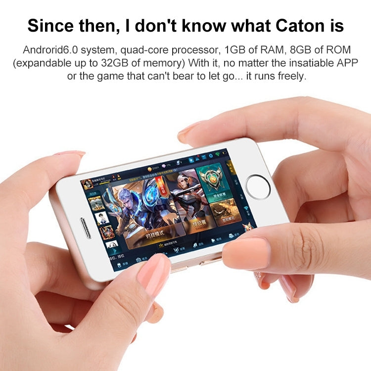 2,45 pouces, Android 5.1 MTK6580 Quad Core, prise en charge Bluetooth/WiFi, réseau : 3G, 1GB+8GB+32GB TF