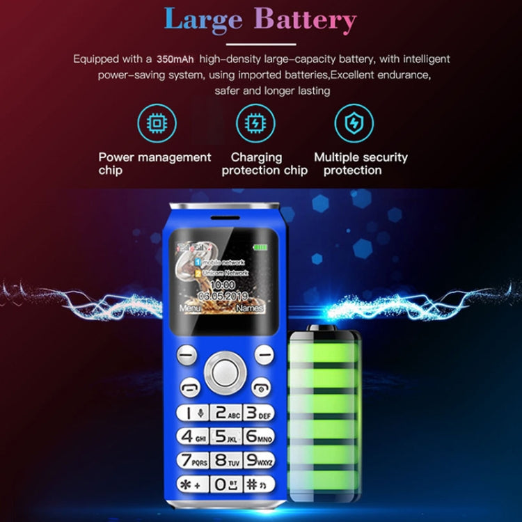 1,0 pouces, casque mains libres Bluetooth Dialer, musique MP3, double SIM, réseau: 2G