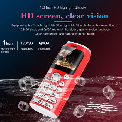 1,0 pouces, casque mains libres Bluetooth Dialer, musique MP3, double SIM, réseau: 2G