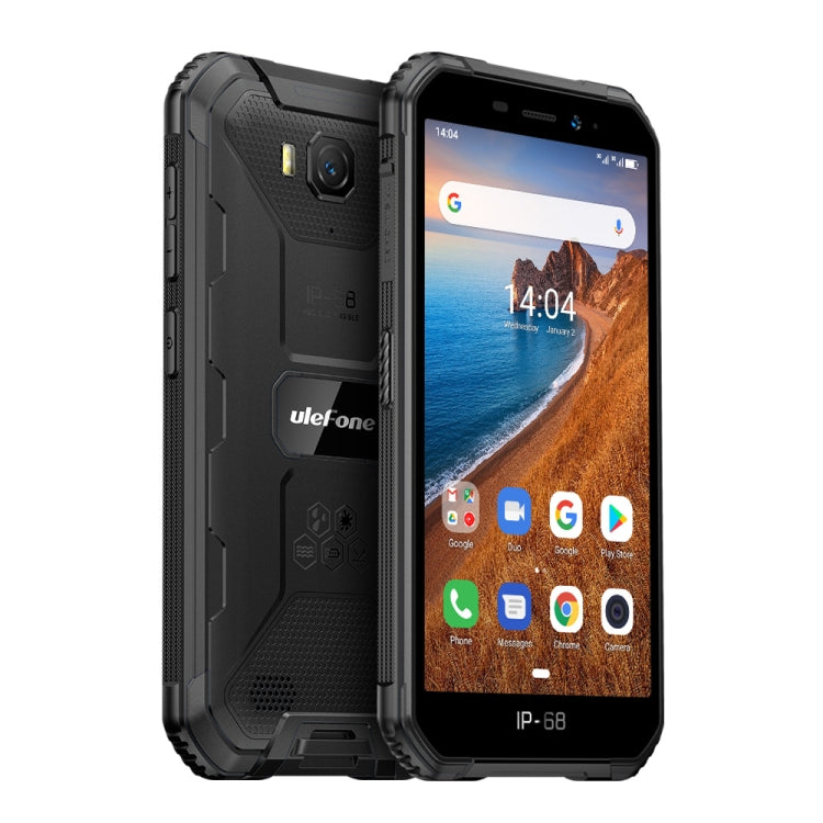 IP68/IP69K étanche à la poussière, aux chocs, identification faciale, batterie 4000 mAh, 5,0 pouces Android 9.0 MTK6580A/W Quad Core jusqu'à 1,3 GHz, réseau : 3G, Armor X6 2GB+16GB