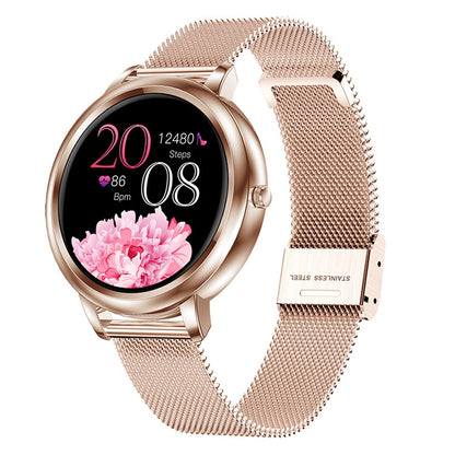 Montre intelligente étanche IP67 avec écran couleur IPS de 1,09 pouces, prise en charge de la surveillance du sommeil / surveillance de la fréquence cardiaque / surveillance de la pression artérielle / mode multisports, style: bracelet en acier        ...