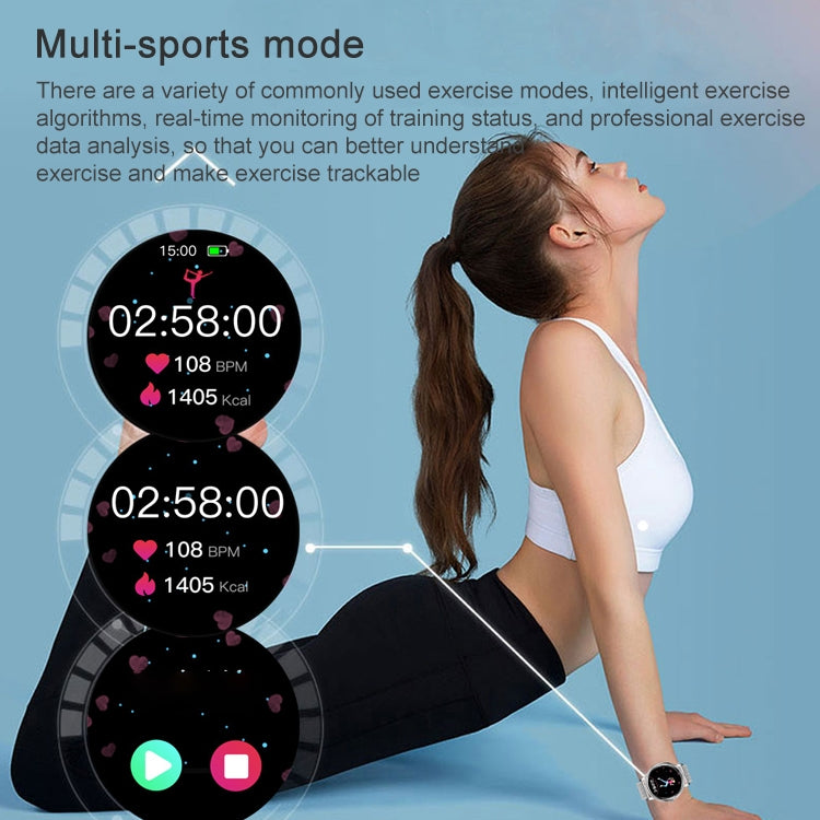Montre intelligente étanche IP67 avec écran couleur IPS de 1,09 pouces, prise en charge de la surveillance du sommeil / surveillance de la fréquence cardiaque / surveillance de la pression artérielle / mode multisports, style: bracelet en acier        ...