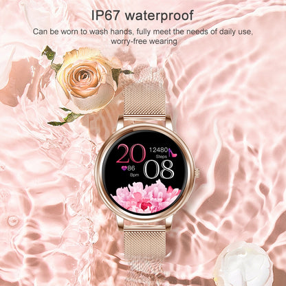 Montre intelligente étanche IP67 avec écran couleur IPS de 1,09 pouces, prise en charge de la surveillance du sommeil / surveillance de la fréquence cardiaque / surveillance de la pression artérielle / mode multisports, style: bracelet en acier        ...