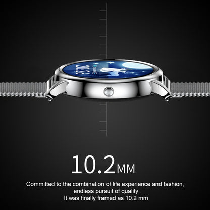 Montre intelligente étanche IP67 avec écran couleur IPS de 1,09 pouces, prise en charge de la surveillance du sommeil / surveillance de la fréquence cardiaque / surveillance de la pression artérielle / mode multisports, style: bracelet en acier        ...