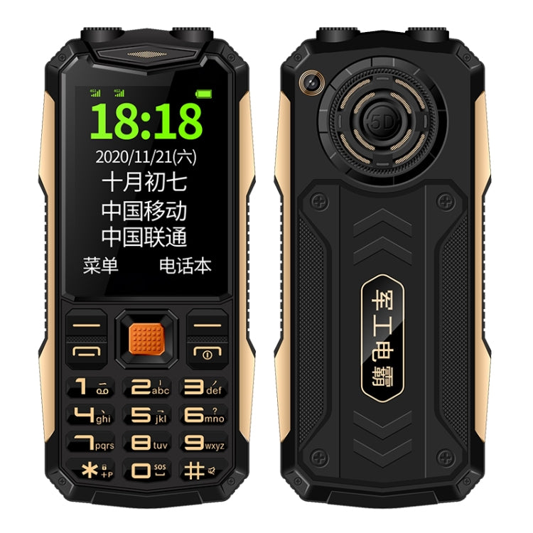 Étanche, antichoc, anti-poussière, batterie 4800 mAh, 2,4 pouces, 21 touches, Bluetooth, lampe de poche LED, FM, SOS, double SIM, réseau : 2G.