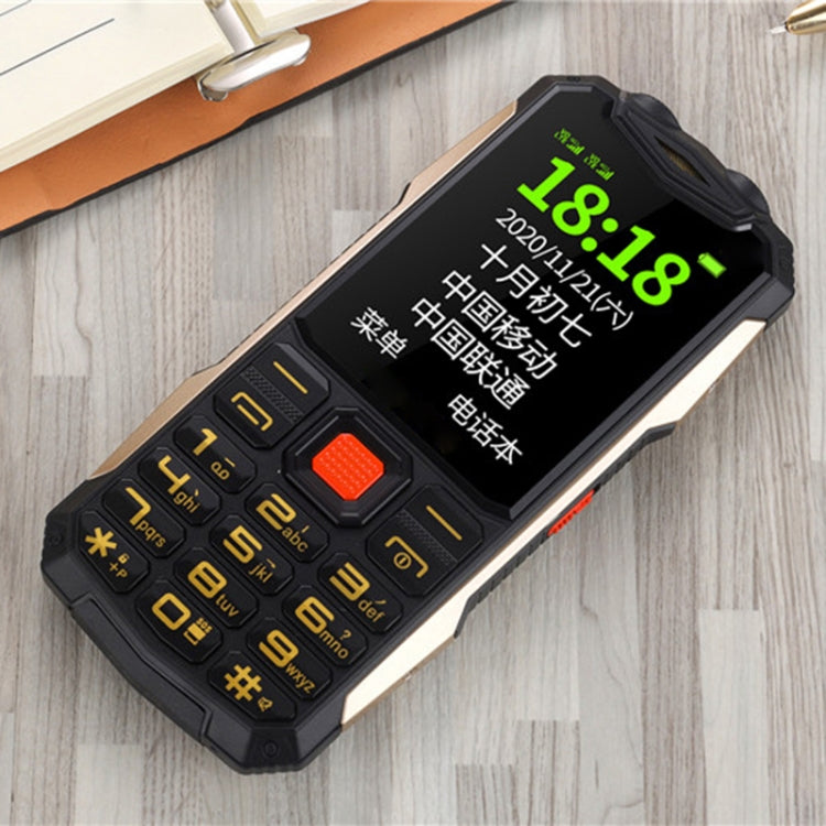 Étanche, antichoc, anti-poussière, batterie 4800 mAh, 2,4 pouces, 21 touches, Bluetooth, lampe de poche LED, FM, SOS, double SIM, réseau : 2G.