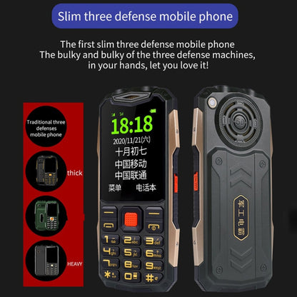 Étanche, antichoc, anti-poussière, batterie 4800 mAh, 2,4 pouces, 21 touches, Bluetooth, lampe de poche LED, FM, SOS, double SIM, réseau : 2G.