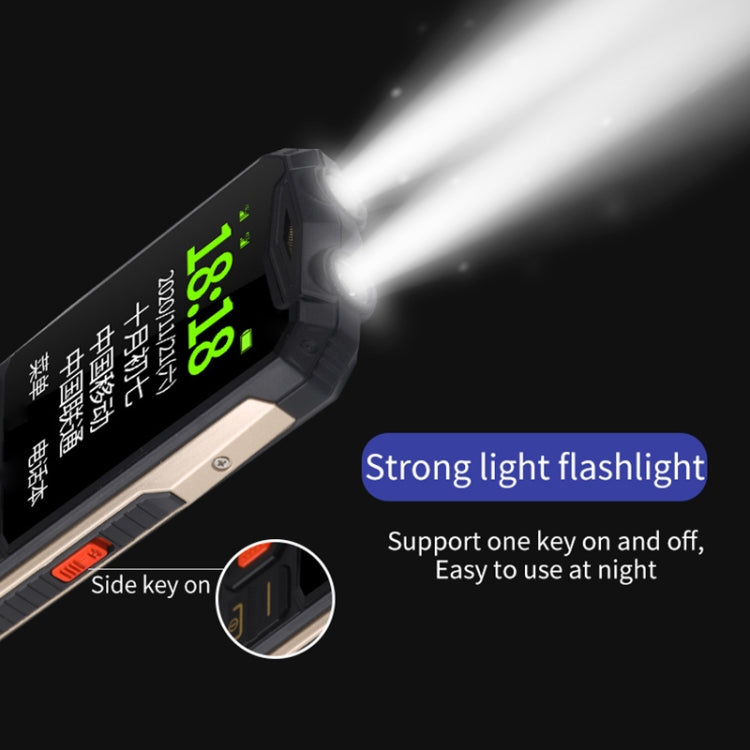 Étanche, antichoc, anti-poussière, batterie 4800 mAh, 2,4 pouces, 21 touches, Bluetooth, lampe de poche LED, FM, SOS, double SIM, réseau : 2G.