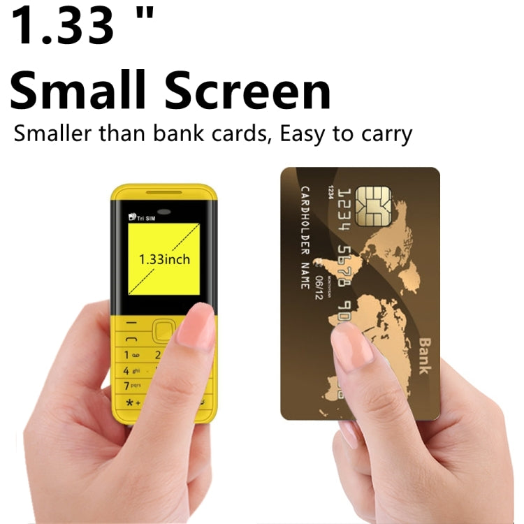 1,33 pouces, MTK6261D, 21 touches, prise en charge Bluetooth, FM, Magic Sound, enregistrement automatique des appels, GSM, Triple SIM, English Key