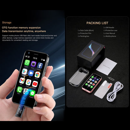Reconnaissance faciale, 3,0 pouces Android 10.0 MTK6750 Octa Core, Bluetooth, WiFi, FM, OTG, Réseau : 4G, Double SIM, Prise en charge de Google Play, 2GB+16GB