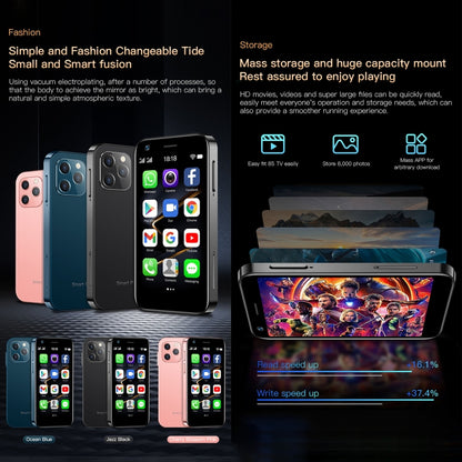 Reconnaissance faciale, 3,0 pouces Android 10.0 MTK6750 Octa Core, Bluetooth, WiFi, FM, OTG, Réseau : 4G, Double SIM, Prise en charge de Google Play, 2GB+16GB