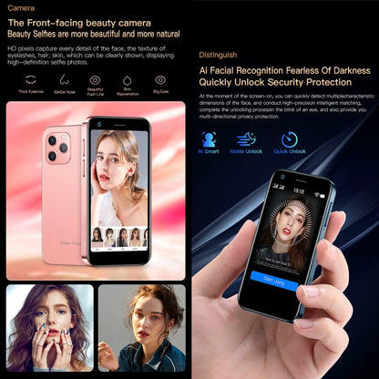 Reconnaissance faciale, 3,0 pouces Android 10.0 MTK6750 Octa Core, Bluetooth, WiFi, FM, OTG, Réseau : 4G, Double SIM, Prise en charge de Google Play, 2GB+16GB