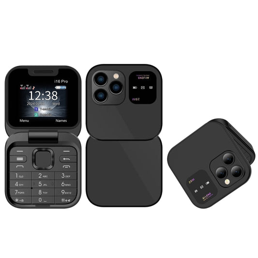 Téléphone à clapet mini SERVO i16 Pro, 1,77 pouces, MTK6261D, 23 touches, prise en charge Bluetooth, FM, Magic Sound, numérotation rapide, GSM, double SIM