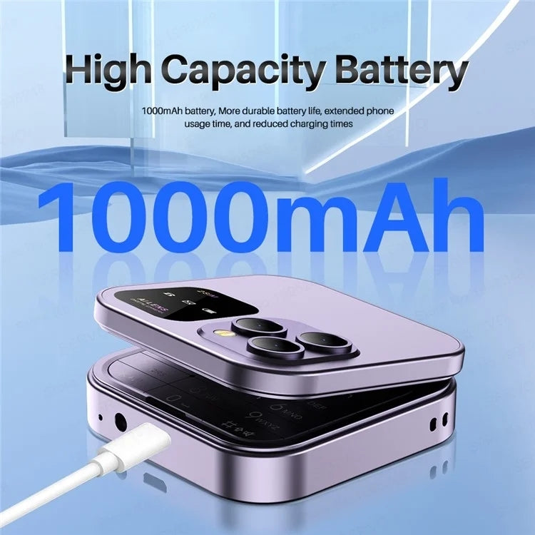 Téléphone à clapet mini SERVO i16 Pro, 1,77 pouces, MTK6261D, 23 touches, prise en charge Bluetooth, FM, Magic Sound, numérotation rapide, GSM, double SIM