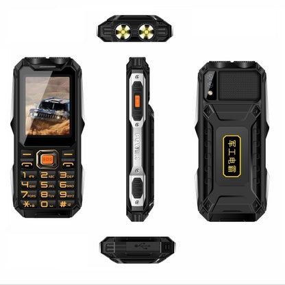 Téléphone pour personnes âgées Q8-1 triple preuve, batterie 16800 mAh, 2,4 pouces, 21 touches, Bluetooth, lampe de poche LED, FM, SOS, double SIM, réseau : 4G, Q8-1 4G