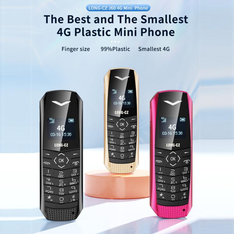 Mini téléphone 4G LONG-CZ S60, écran 1,77 pouce, processeur Unisoc T107, lampe torche LED, 21 touches, réseau 4G, une seule carte SIM