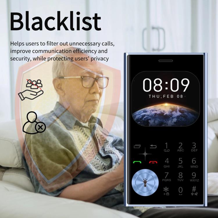 Téléphone portable V8 Card, 2,01 pouces, MTK6261D, compatible Bluetooth, FM, torche, GSM, double SIM