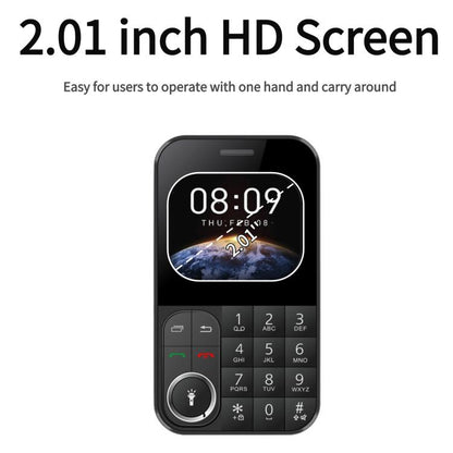Téléphone portable V9 Card, 2,01 pouces, MTK6261D, prise en charge Bluetooth, FM, torche, GSM, double SIM