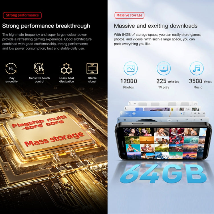 SOYES XS16, 2 Go + 16 Go, 3,0 pouces Android 10.0 MTK6737 Quad Core, Bluetooth, WiFi, Réseau : 4G, Double SIM, Prise en charge de Google Play Store, 2GB+16GB