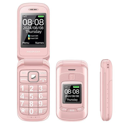 Téléphone à clapet Mafam F899, 2,4 pouces, 32 Mo + 32 Mo, radio FM, SOS, GSM, numéro de famille, grandes touches, double SIM, prise britannique, UK Plug