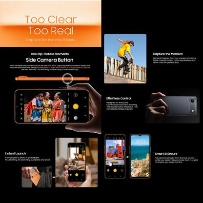 Blackview Oscal FLAT 3C, 4 Go + 64 Go, écran 6,56 pouces, Android 16, processeur quadricœur Unisoc UMS312 T310, OTG, réseau : 4G, 4GB+64GB