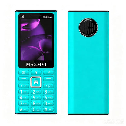 Téléphone à touches 220 Max 3G, batterie 3600 mAh, écran 2,4 pouces, SOS, 24 touches, double SIM, réseau 4G, compatible WhatsApp et Facebook.
