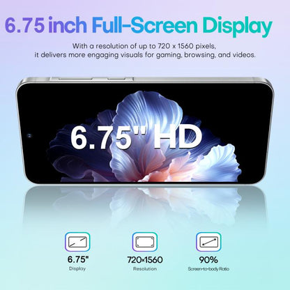 A56 / F56, 3 Go + 32 Go, écran 6,75 pouces, Android 8.1, processeur octocœur MTK6753, réseau 4G, double SIM, prise américaine, US Plug